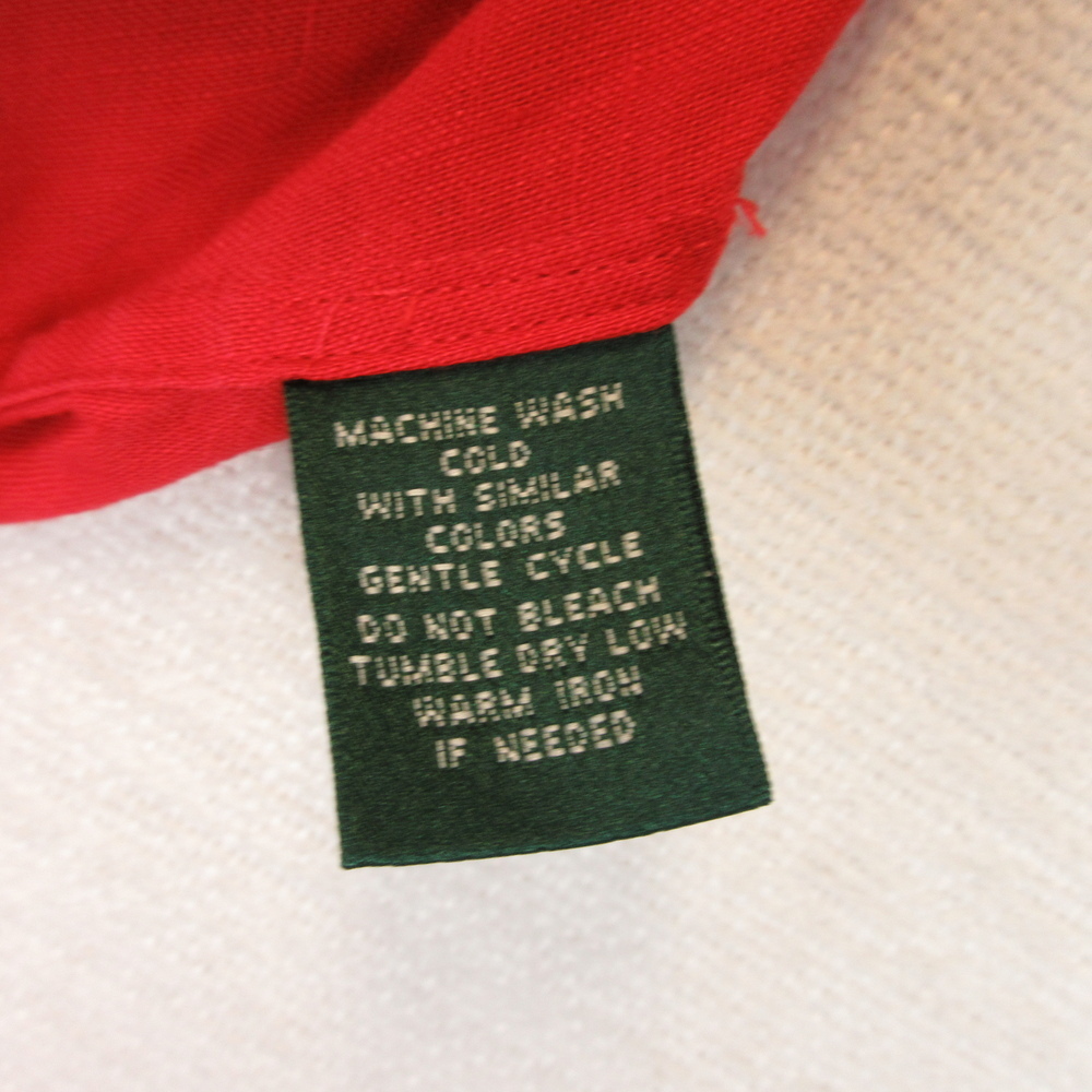 Lauren Ralph Lauren Red Linen Utility Button-Down Shirt Size XL - Picture 6 of 10
